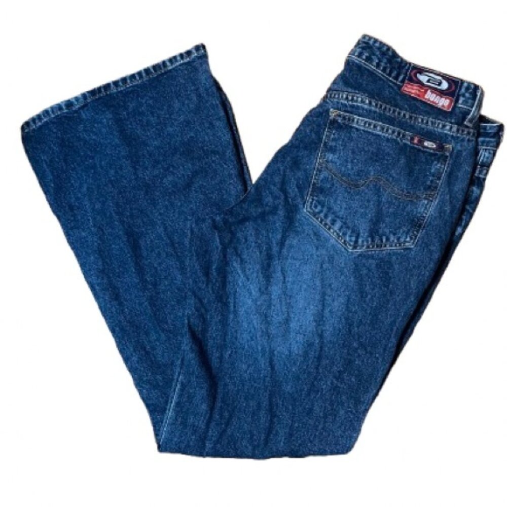 BONGO Low Rider Studded Blue Relaxed Jeans with Durable Stitching Size 13